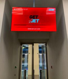 Размещение рекламы на мониторах в лифтовых холлах комплекса Москва-Сити"